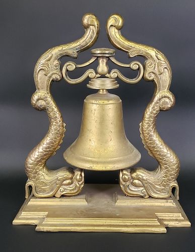 VINTAGE BRASS FIGURAL DOLPHIN