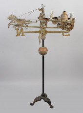 VINTAGE BRASS HORSE DRAWN FIRE