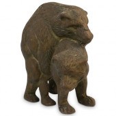 VINTAGE BRASS MATING BEARS STA