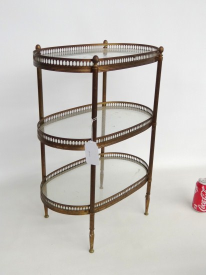 Vintage brass muffineer. 23 1/2''
