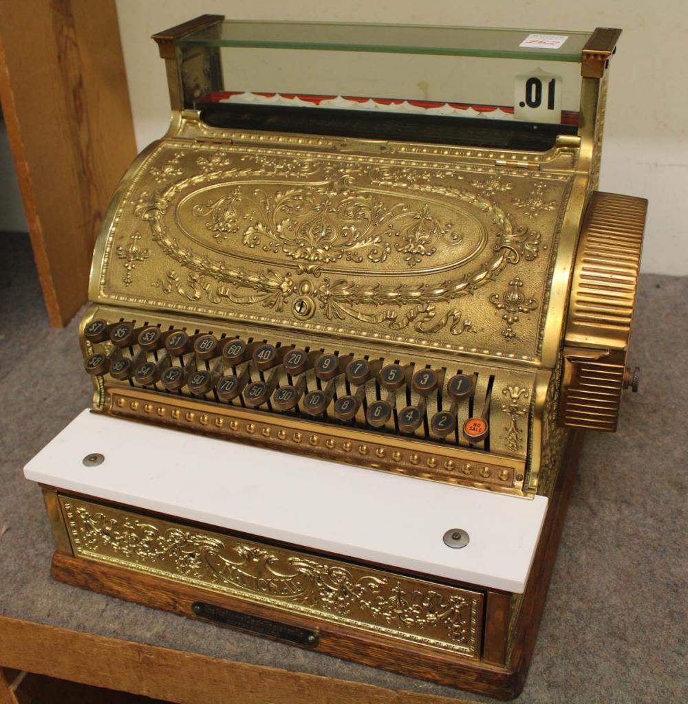 VINTAGE BRASS NCR CASH