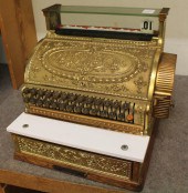 VINTAGE BRASS NCR CASH REGISTE