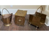 Vintage brass pieces, includin