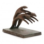 VINTAGE BRASS SCULPTURE OF LEA