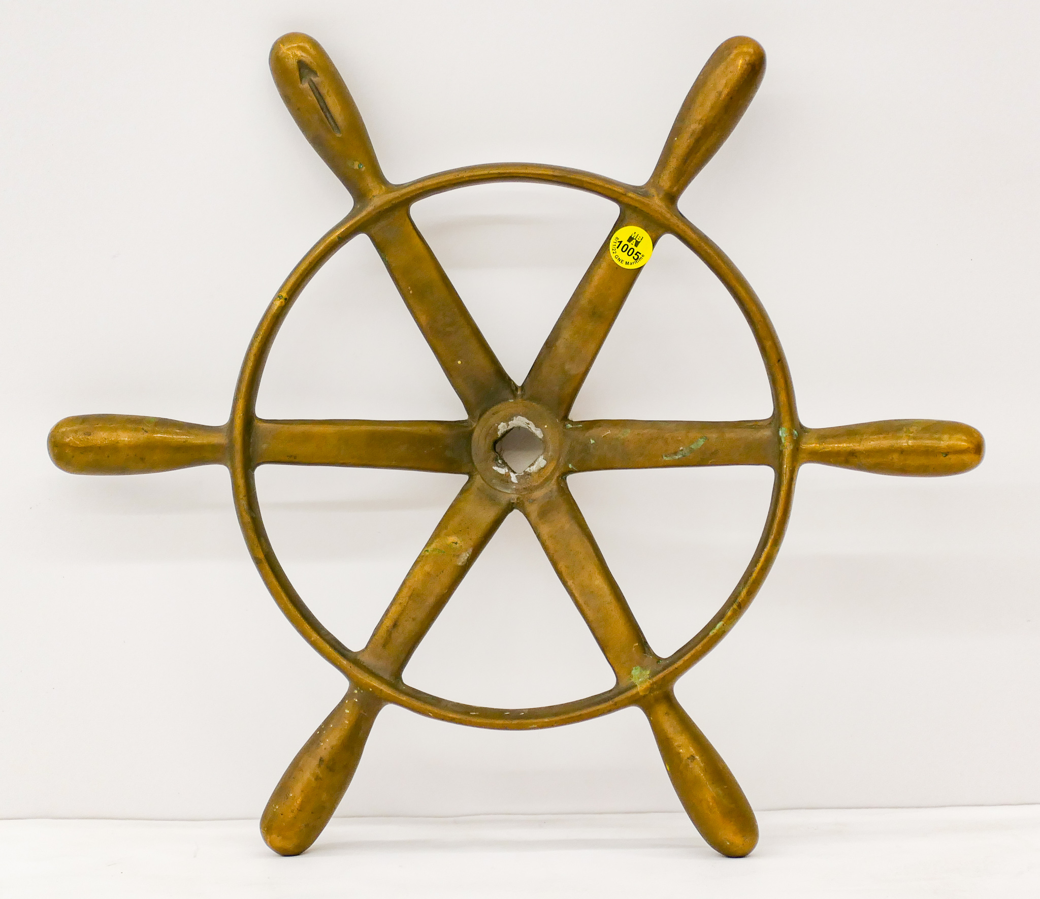 Vintage Brass Ships Wheel -