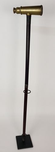 VINTAGE BRASS THREE-DRAW SPYGLASS