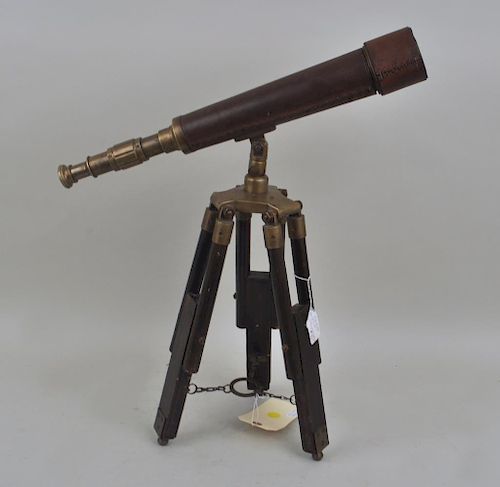 VINTAGE BRASS, WOOD & LEATHER