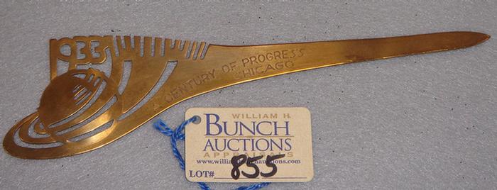 Vintage brass World's Fair 1933