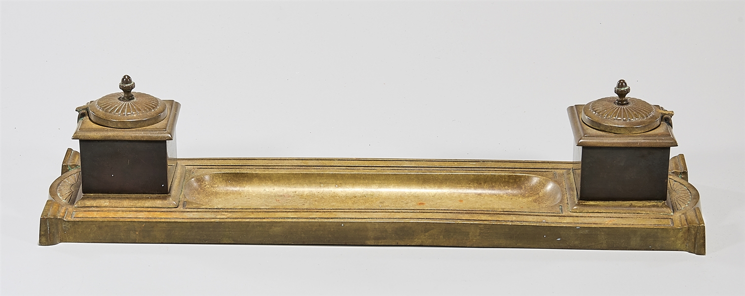 Vintage bronze or metal double