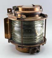 VINTAGE BRONZE SHIP'S LIGHT WI