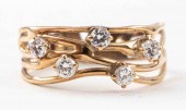 VINTAGE BRUTALIST 14K YELLOW G