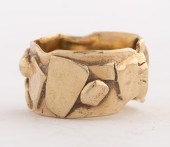 VINTAGE BRUTALIST 14K YELLOW G