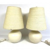 Vintage Bulbous Pair of Cream