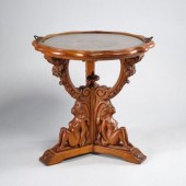 VINTAGE BURL WOOD LOW TABLEA v