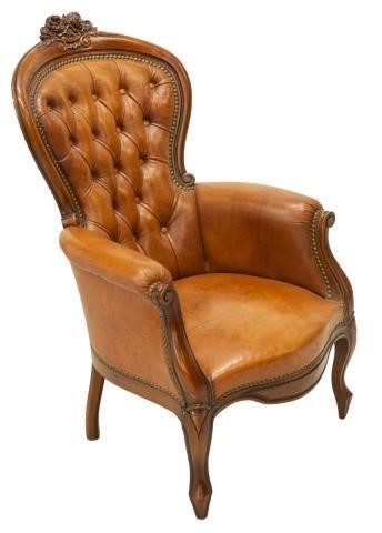 VINTAGE BUTTON-TUFTED LEATHER