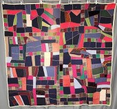 Vintage c1930 Wool Crazy Quilt