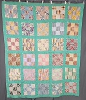 Vintage c1940 9 Patch Tied Qui