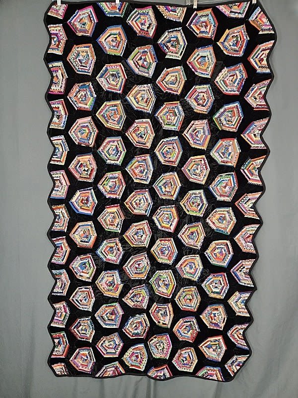 Vintage c1940 Spider Web Tied Quilt