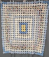Vintage c1940 YoYo Quilt measu