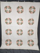 Vintage c1960 Floral Wreath Ap