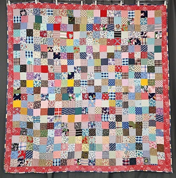 Vintage c1970s 1 Patch Quilt