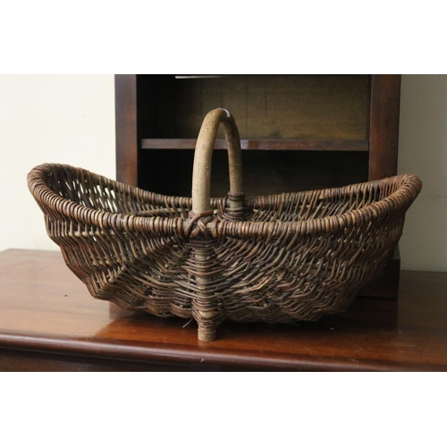 Vintage cane flower pickers basket,