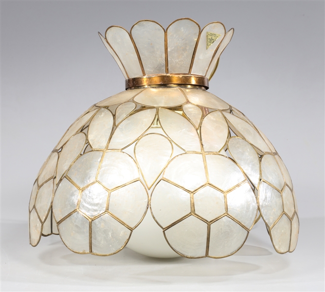 Vintage capiz light fixture with