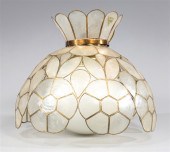 Vintage capiz light fixture wi