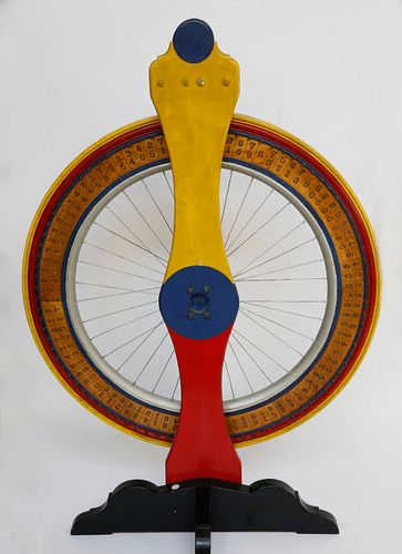 VINTAGE CARNIVAL BICYCLE WHEEL