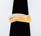 VINTAGE CARTIER 18K GOLD TRINI
