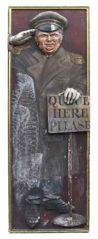 VINTAGE CARVED 3-D USHER CINEMA