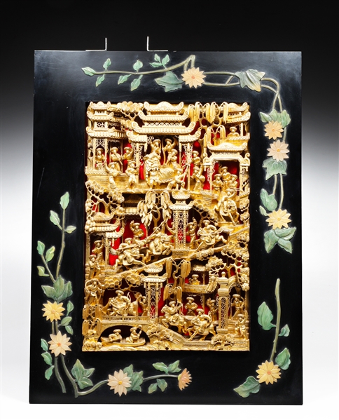 Vintage carved Chinese openwork