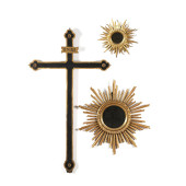 VINTAGE CARVED CRUCIFIX AND TW