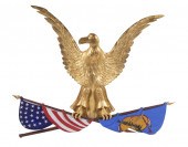 VINTAGE CARVED EAGLE PLAQUE BY