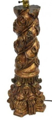 VINTAGE CARVED & GILT PAINTED