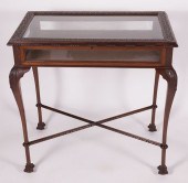 VINTAGE CARVED MAHOGANY DISPLA