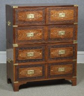 VINTAGE CARVED MAHOGANY TWO PA