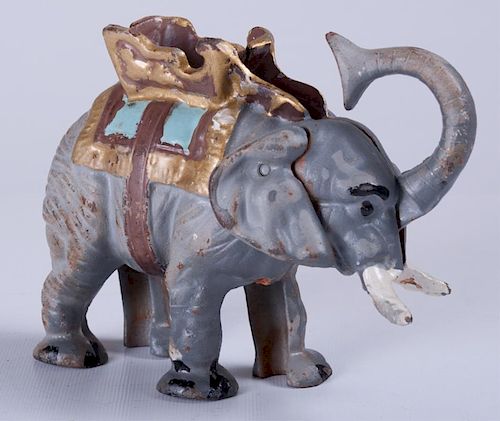 VINTAGE CAST IRON ELEPHANT