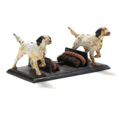 VINTAGE CAST IRON HUNTING DOGS