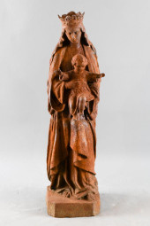 VINTAGE CAST IRON MADONNA AND