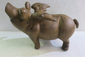 VINTAGE CAST IRON 'WHEN PIGS F