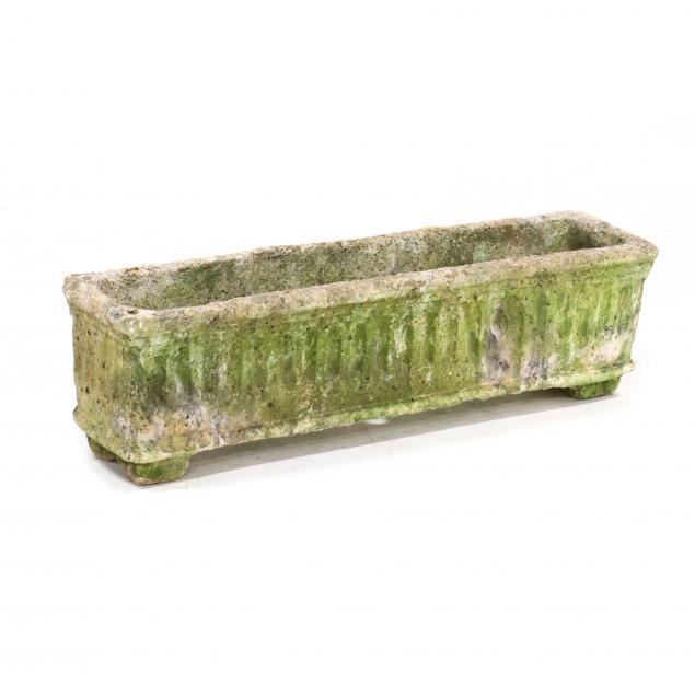 VINTAGE CAST STONE TROUGH FORM
