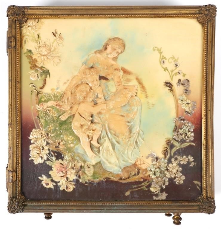 VINTAGE CELLULOID FOLDING 3 PANEL