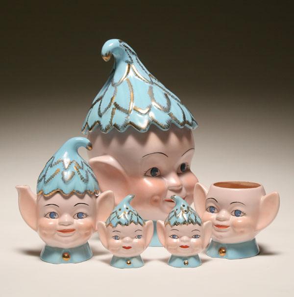 Vintage ceramic pixie cookie jar