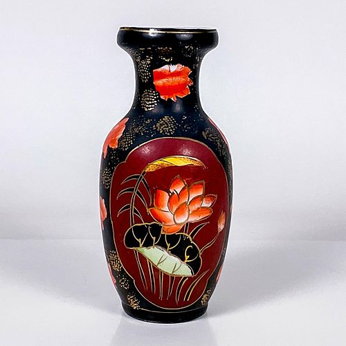 VINTAGE CERAMIC VASE, LOTUS