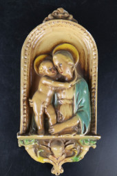 VINTAGE CHALKWARE MOTHER AND C