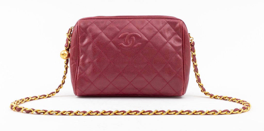 VINTAGE CHANEL BURGUNDY QUILTED