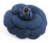VINTAGE CHANEL DENIM CAMELLIA