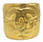 VINTAGE CHANEL GOLD-TONE CC WI