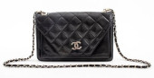 VINTAGE CHANEL QUILTED BLACK L